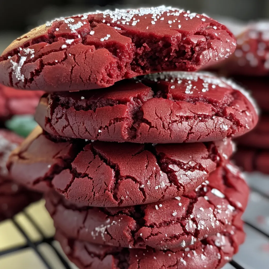 Red Velvet Crinkle Cookies – Festive and Fudgy