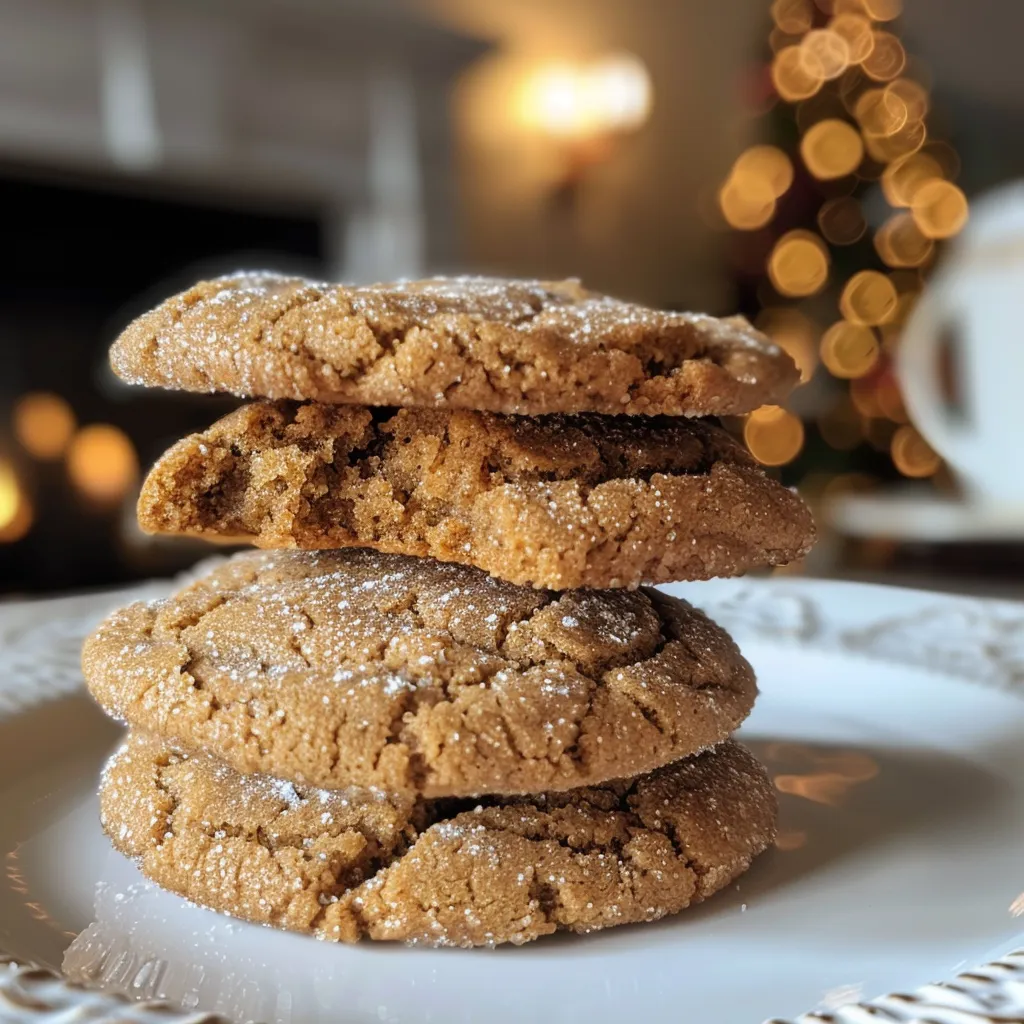 Gingerbread Crinkle Cookies for the Holiday Cookie Swap