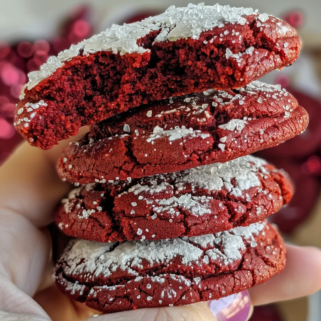 Red Velvet Crinkle Cookies – Festive and Fudgy