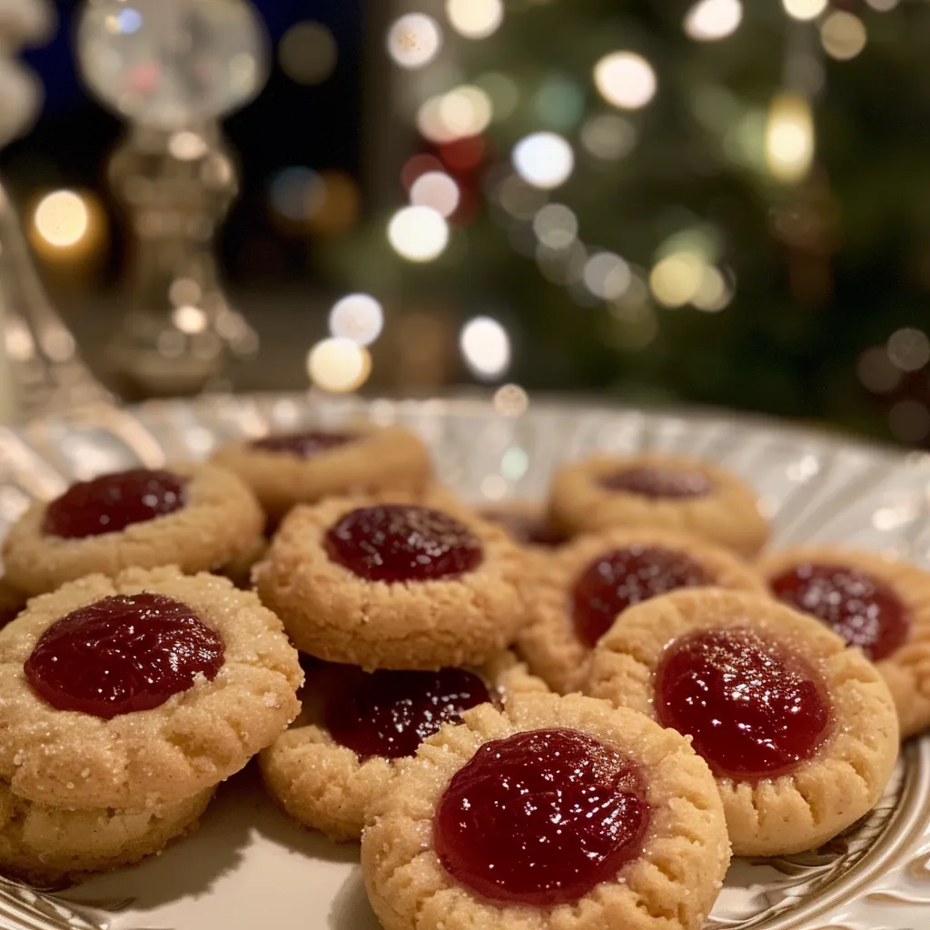 Christmas Thumbprint Cookies