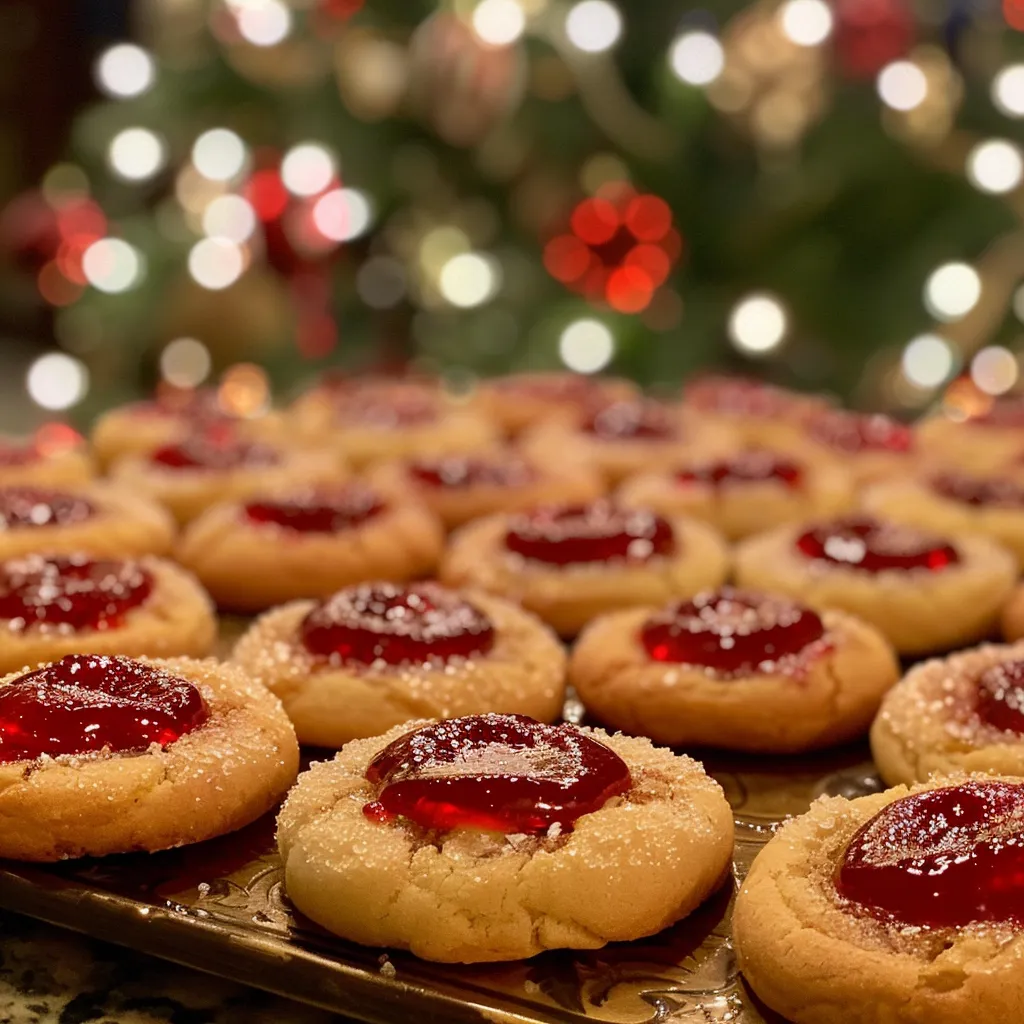 Soft Christmas Thumbprint Cookies