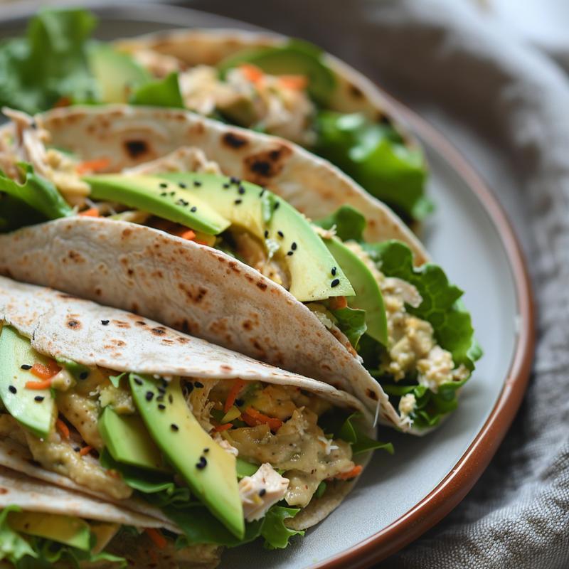 Close-up of cold wraps on a grey plate.