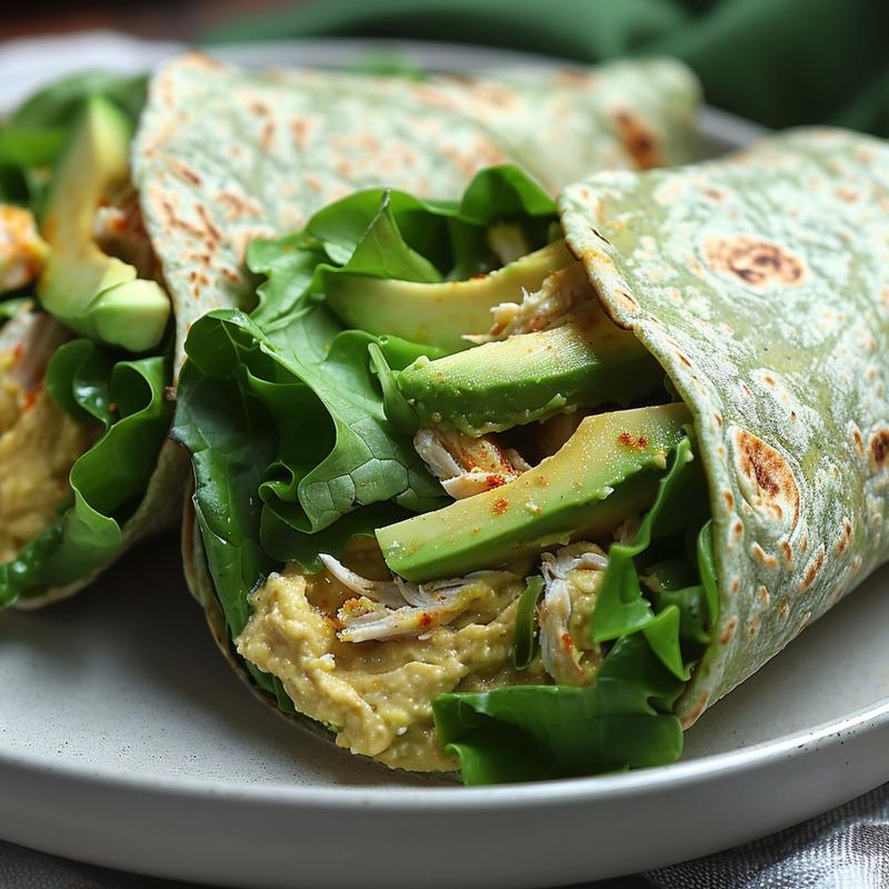 Close-up of cold wraps on a grey plate.